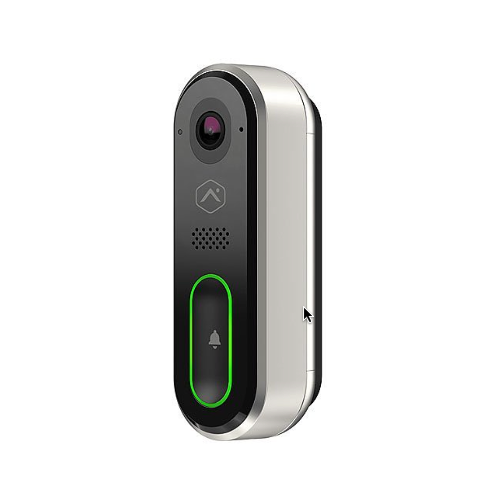 ADC-VDB770-S Design Studio Series Touchless Video Doorbell Camera with Expansive 150° Vertical FOV, Two-Way Audio, Full HD, HDR and IR Night Vision, Silver (Powered by Alarm.com)